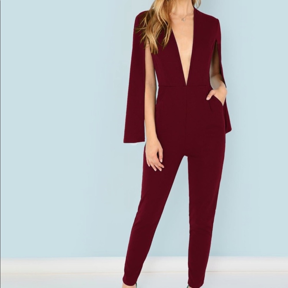 Maroon jumpsuit